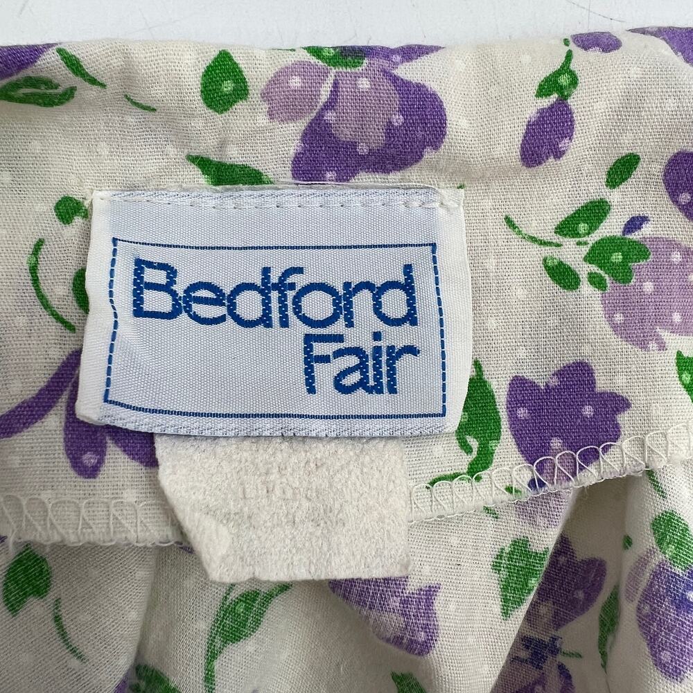 Vintage 80s Floral Mini Dress Bedford Fair Women's Small - Picture 3 of 9